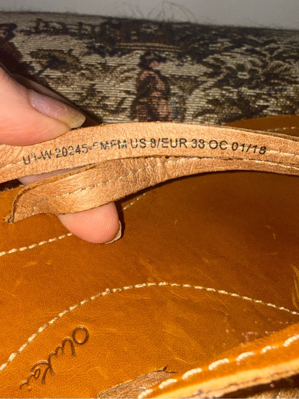 Olukai U’i Leather Flip Flop Sandals Womens 8 Sahara Brown Comfort Beach Thong - Picture 9 of 10